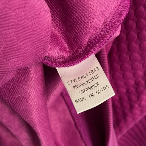 NWT Jodifl Vibrant Purple Textured Top Large New With Tags Puff Sleeve - Picture 13 of 13